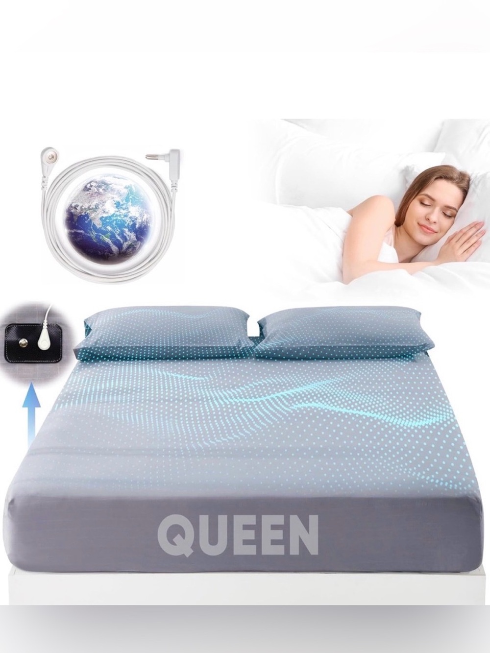 Queen Grounding Sheet in Gray